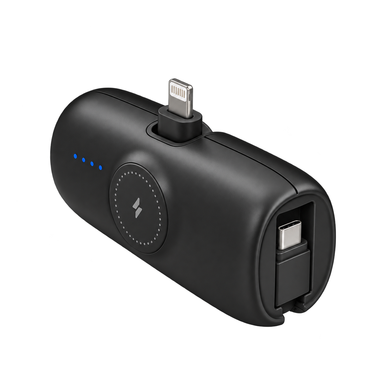 Xssive Premium Mini Powerbank Voor iWatch & iPhone Met USB-C Kabel 5000mAh XSS-PB41LB - Zwart