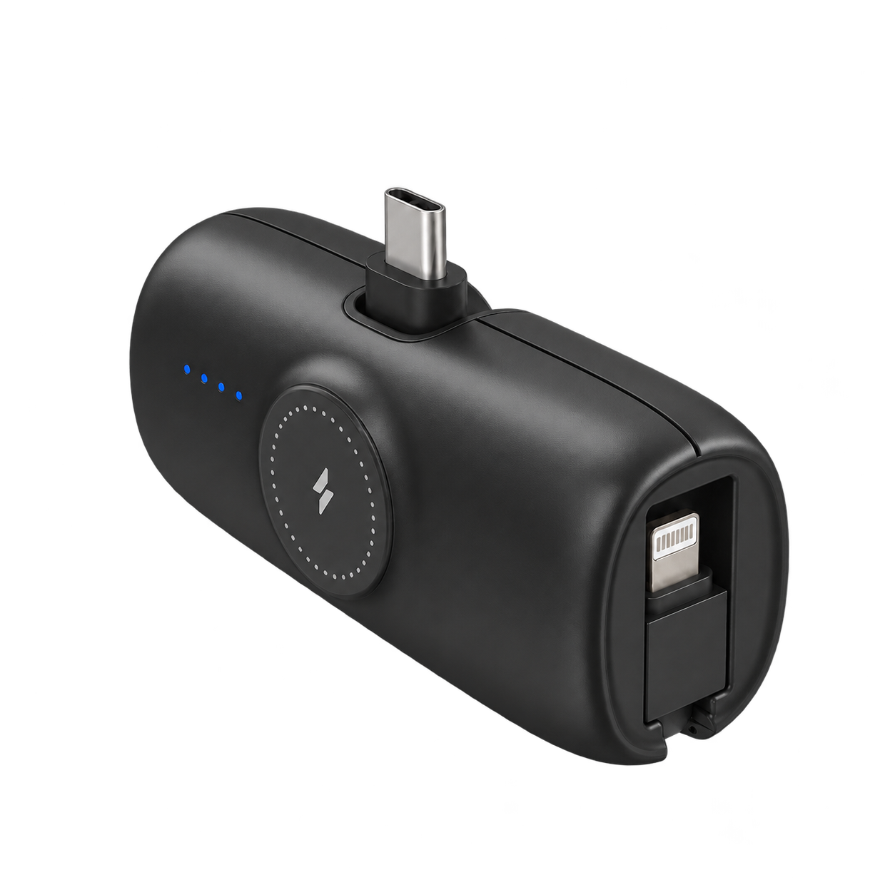 Xssive Premium Mini Powerbank Voor iWatch & USB-C Met iPhone Kabel 5000mAh XSS-PB41CB - Zwart