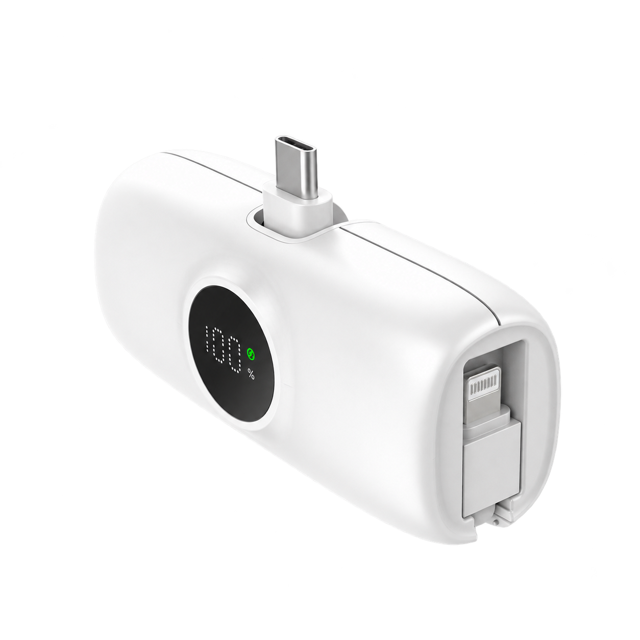Xssive Premium Mini Powerbank Voor USB-C Met iPhone Kabel 5000mAh XSS-PB40CW - Wit